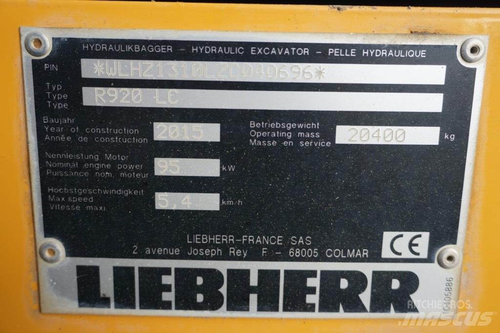 Liebherr R 920 LC Lánctalpas kotrók