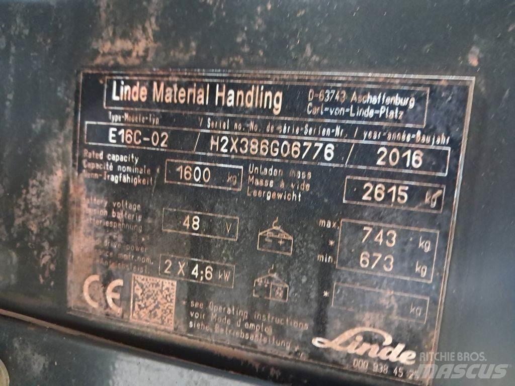 Linde E16C-02 Elektromos targoncák