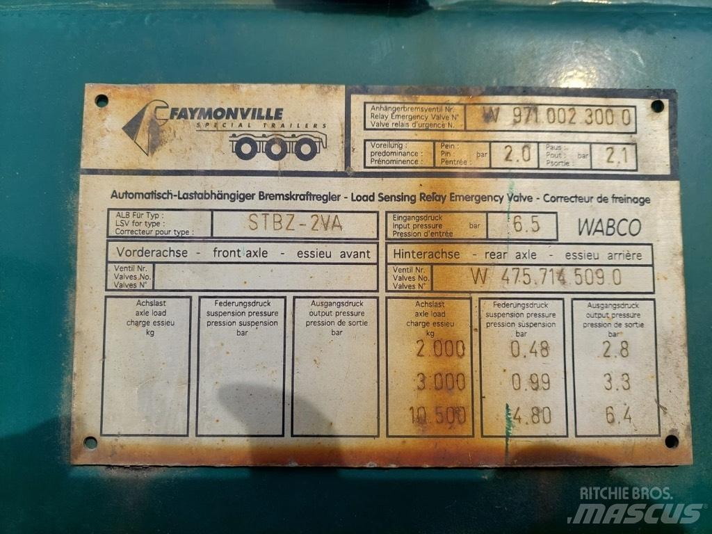 Faymonville STBZ-2VA Mélybölcsős félpótkocsik