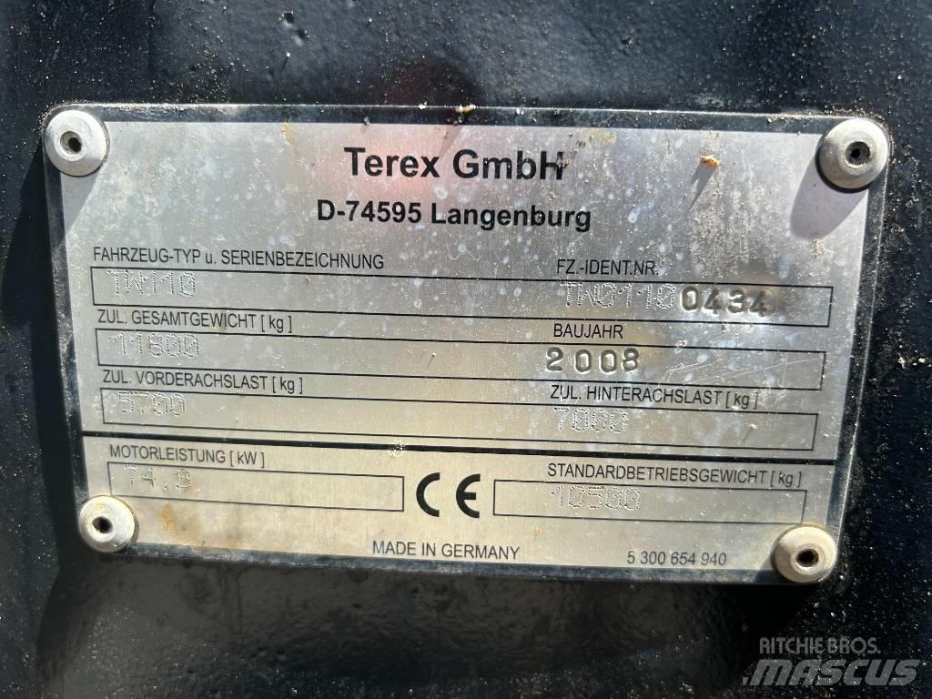 Terex TW 110 Gumikerekes kotrók