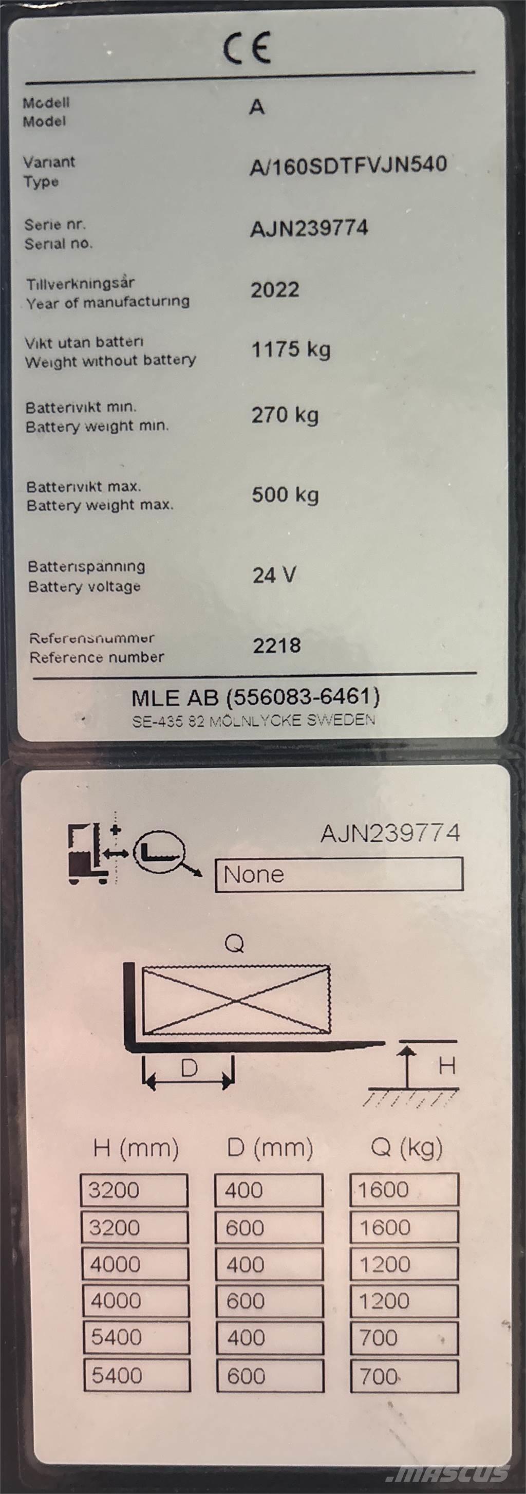 Atlet A160 Elektromos gyalogkíséretű targoncák