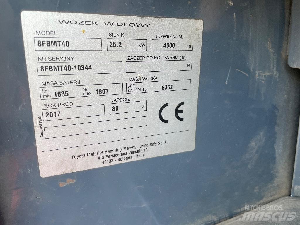 Toyota 8FBMT40 Elektromos targoncák