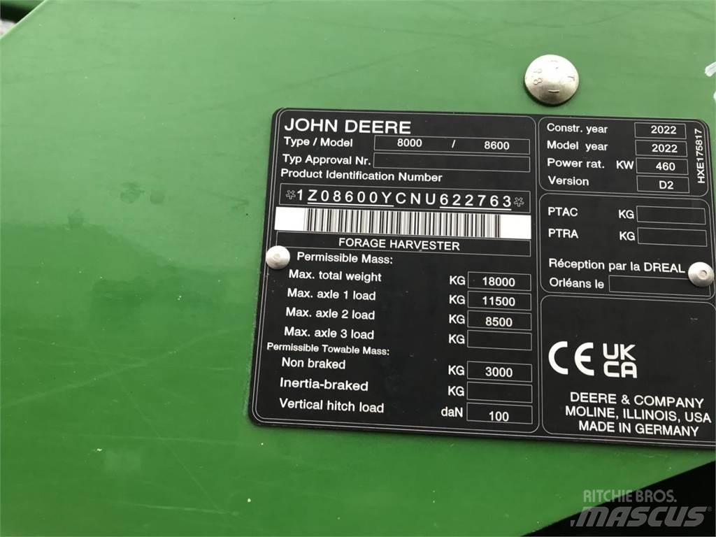 John Deere 8600 Önjáró szecskázók
