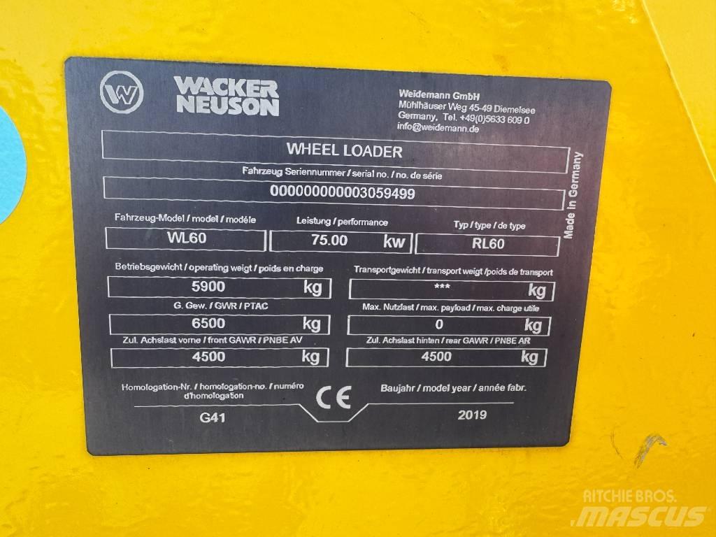 Wacker Neuson WL60 Gumikerekes homlokrakodók