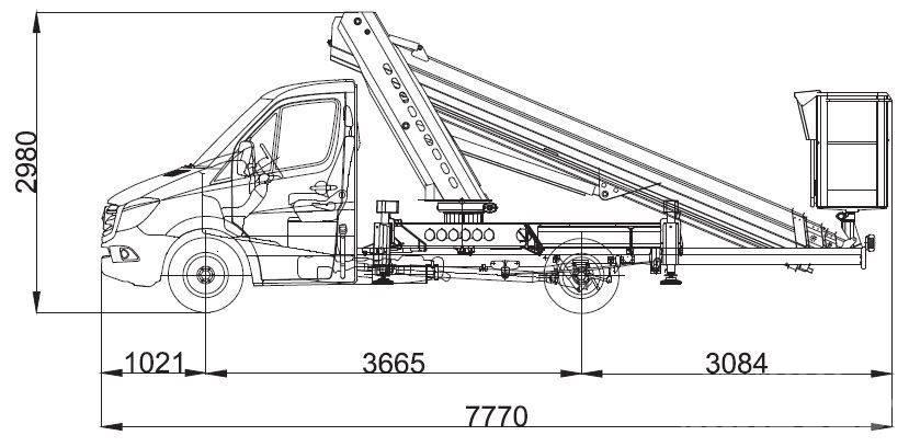 Ruthmann Ecoline 230 Teherautóra szerelt emelők és állványok