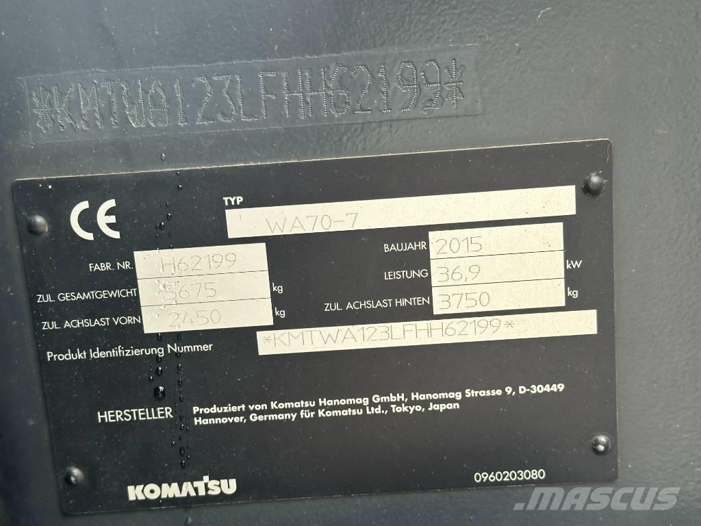 Komatsu WA 70 Gumikerekes homlokrakodók