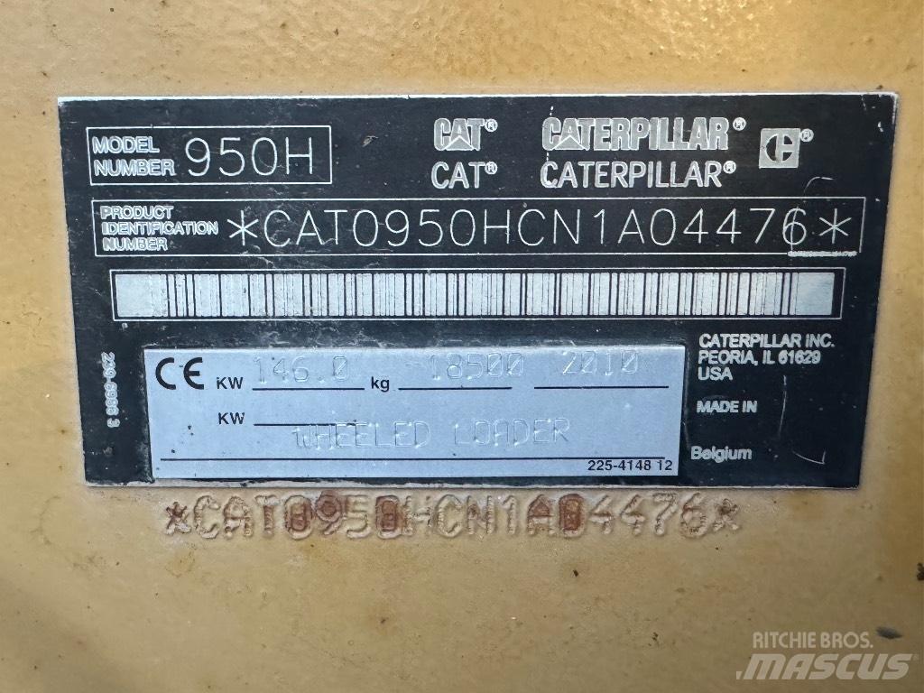 CAT 950H Gumikerekes homlokrakodók