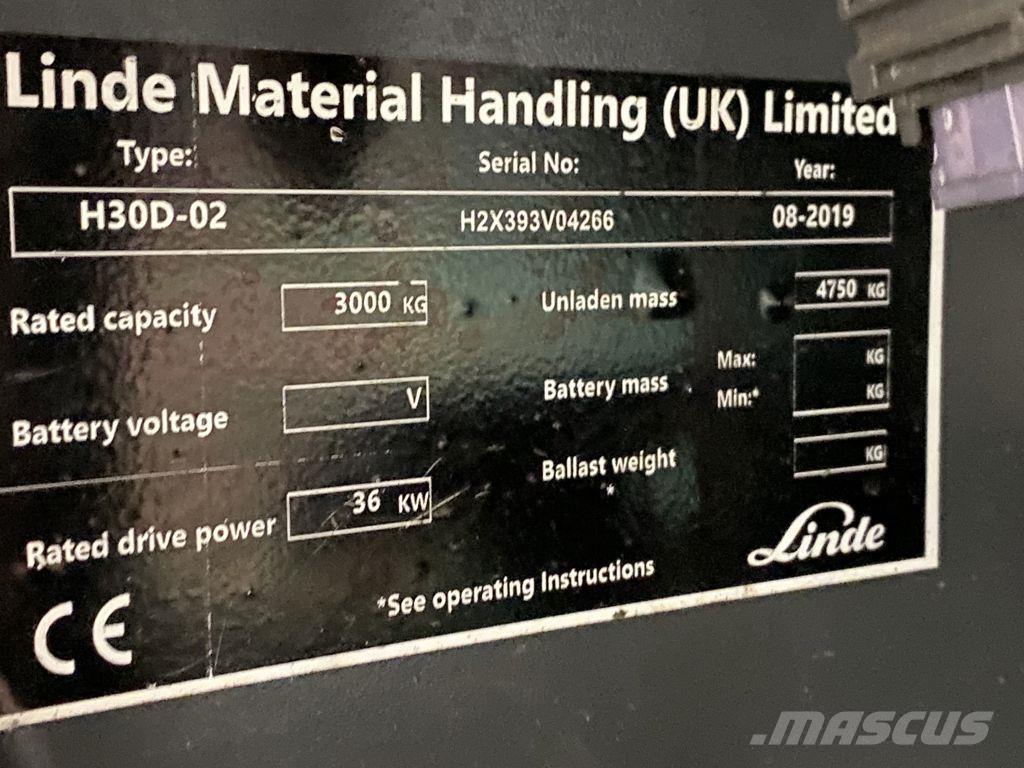 Linde H30D-02 Dízel targoncák