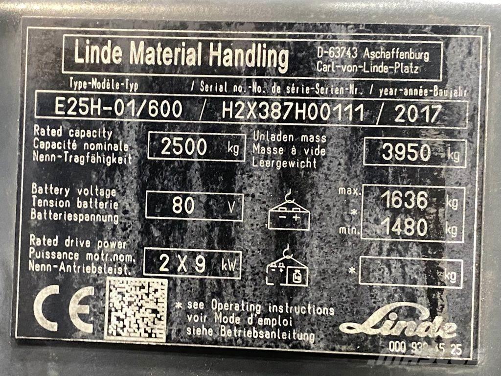 Linde E25H-01/600 Elektromos targoncák