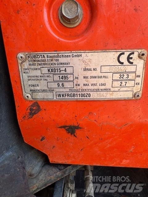 Kubota KX 015-4 Mini kotrók < 7t
