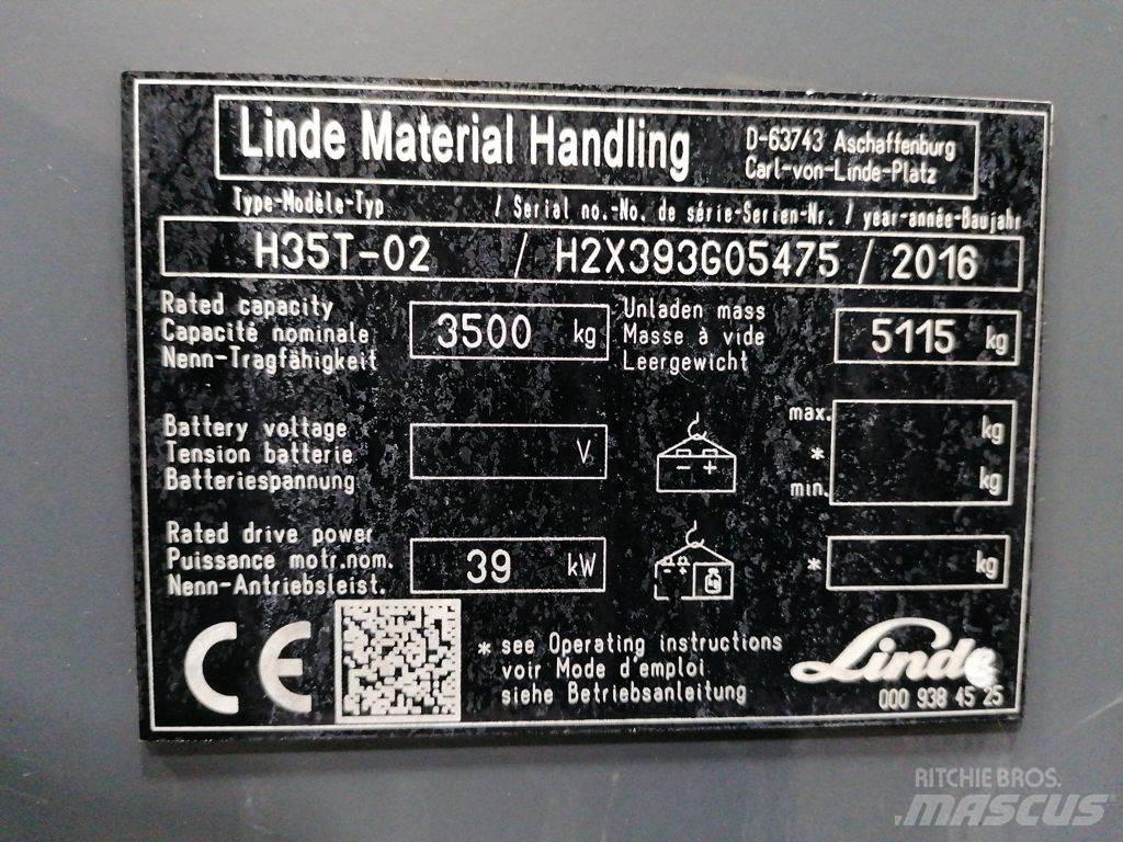 Linde H35T-02 Gázüzemű targoncák