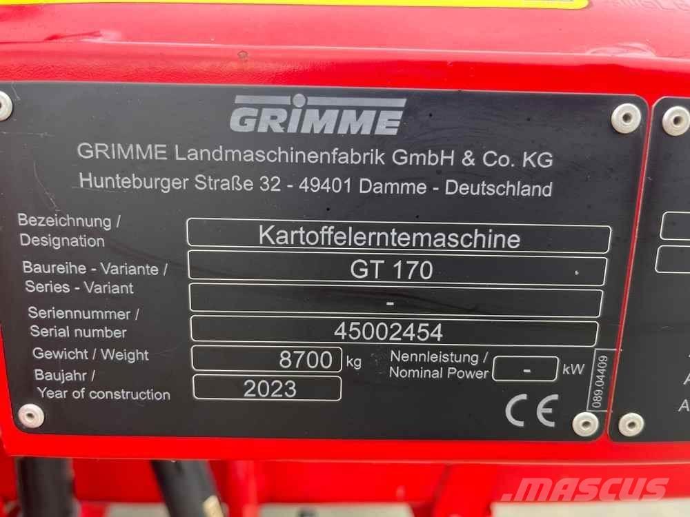 Grimme GT 170 Burgonya kombájnok és kiszedők