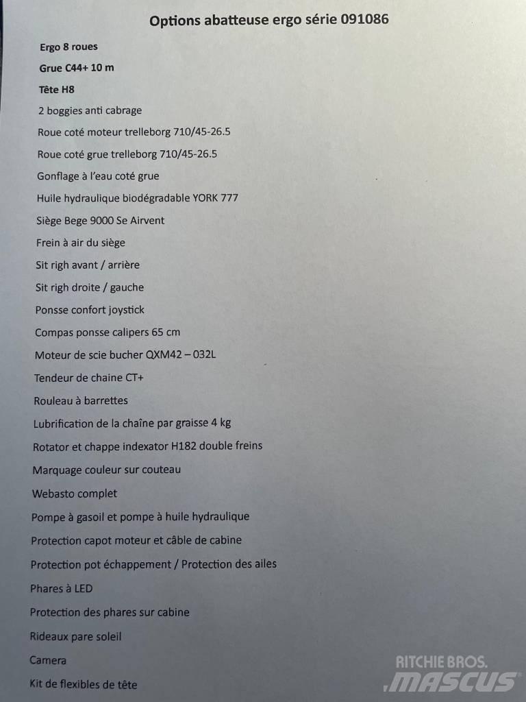 Ponsse Ergo 8W Betakarítók