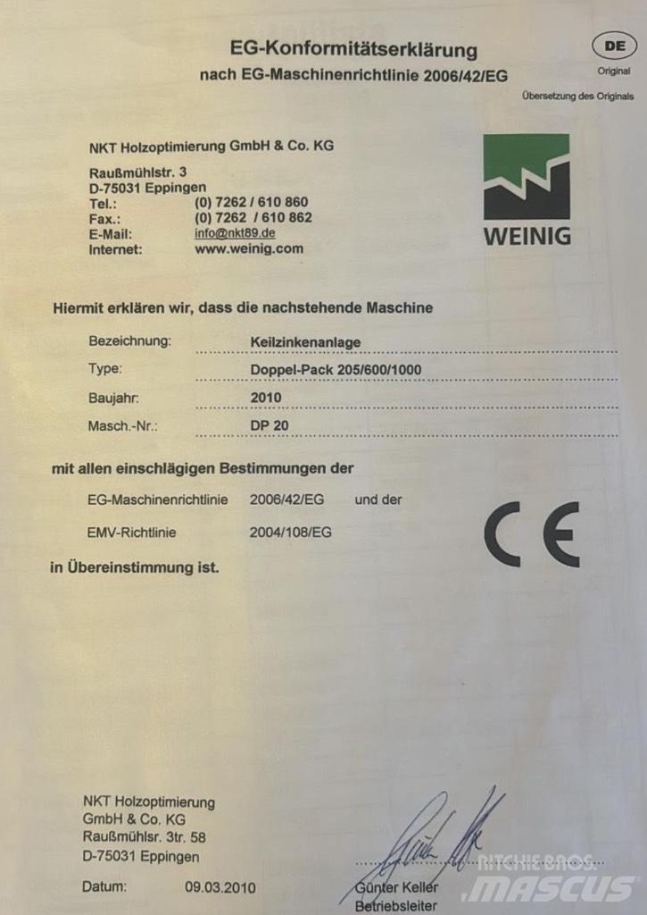  WEINIG Doppel-Pack Fűrészgépek