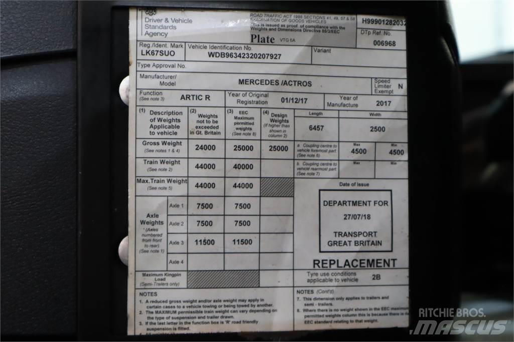 Mercedes-Benz ACTROS 2543 Nyergesvontatók