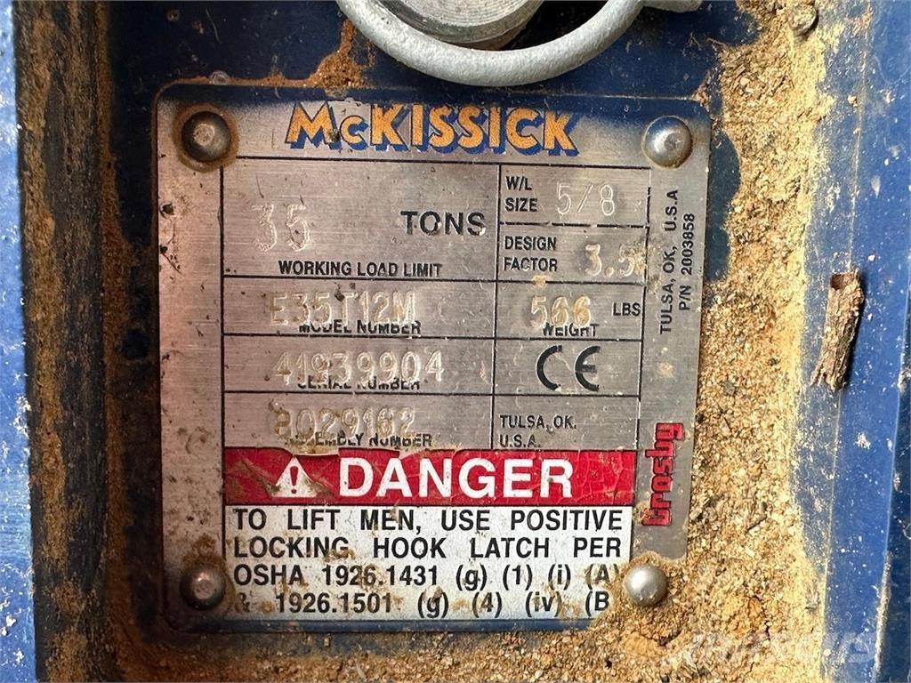  McKissick E35T12M Daru tertozékok és felszerelések