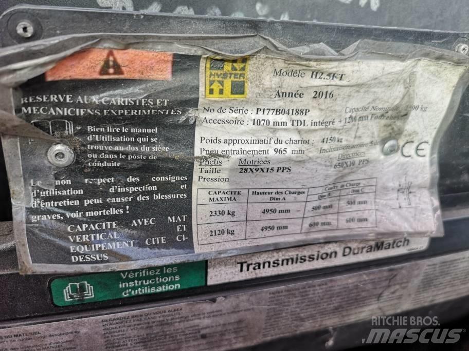 Hyster H 2.5 FT LPG Gázüzemű targoncák
