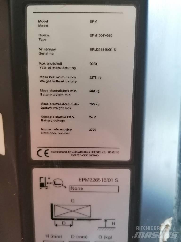 UniCarriers EPM100 Komissiózó magas emelésű targonca