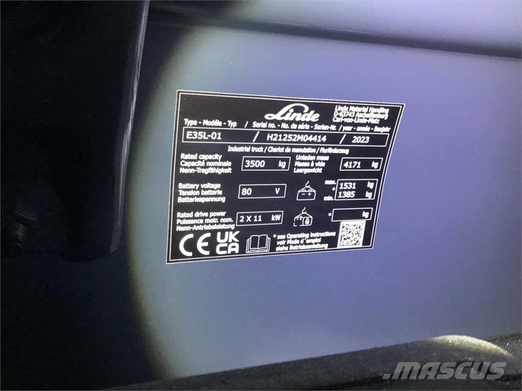 Linde E35L Elektromos targoncák