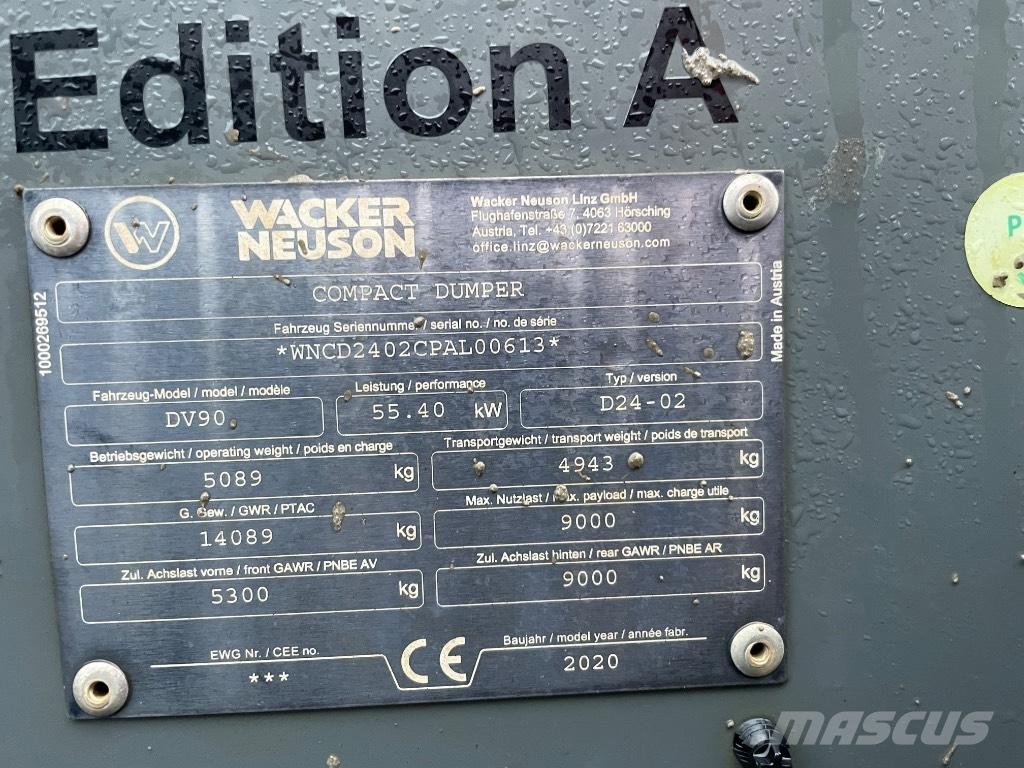 Wacker Neuson DV 90 Mezei dömperek