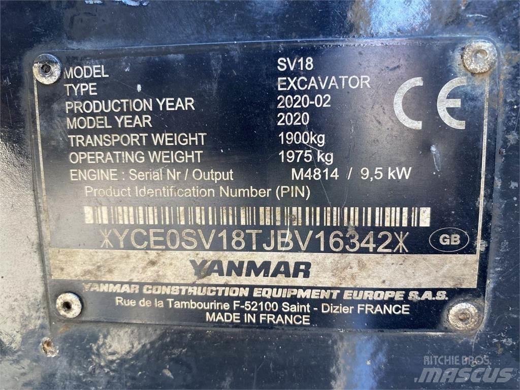 Yanmar SV18 Gumikerekes kotrók