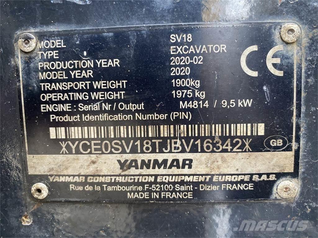 Yanmar SV18 Gumikerekes kotrók