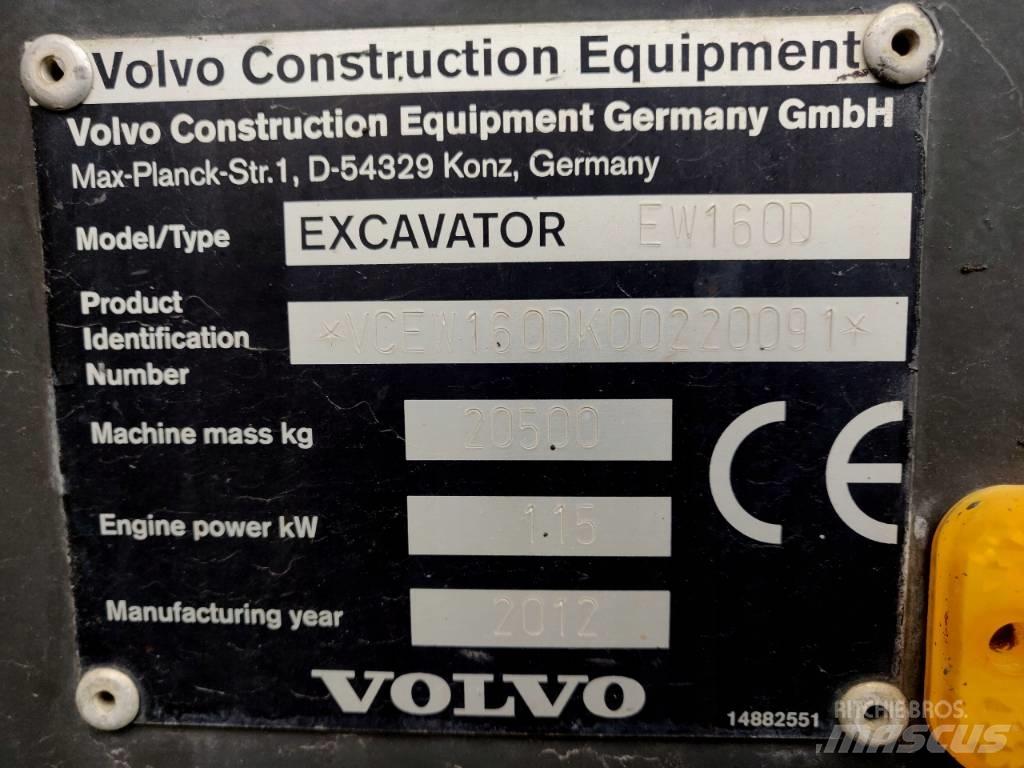 Volvo EW 160 D Gumikerekes kotrók