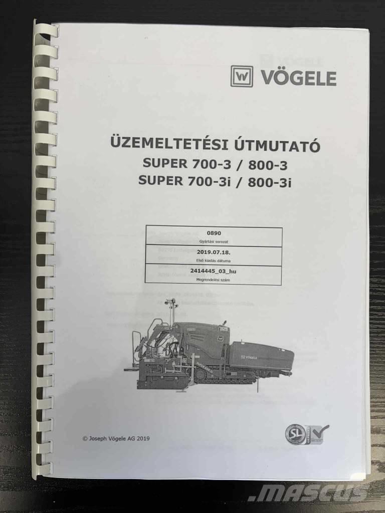 Vögele Super 800-3i Aszfalt terítõ gépek