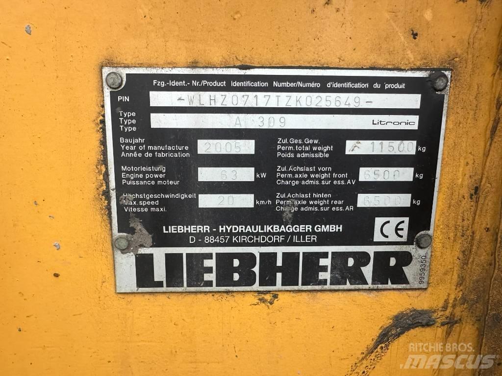 Liebherr A 309 Gumikerekes kotrók