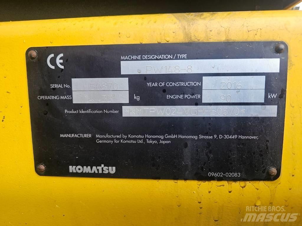 Komatsu PW148-8 Gumikerekes kotrók