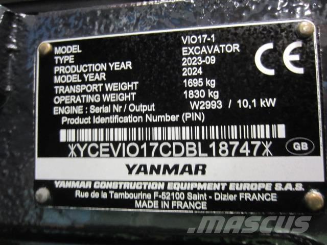 Yanmar Vio 17 Mini kotrók < 7t