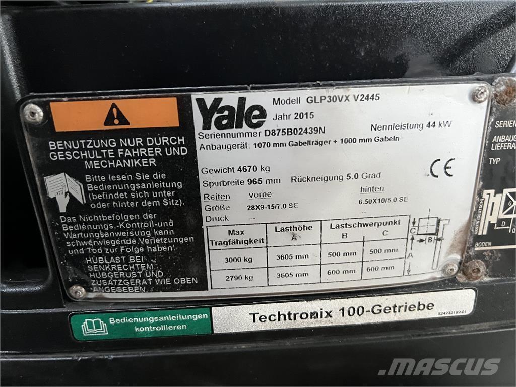 Yale GLP30VXV2445 Gázüzemű targoncák