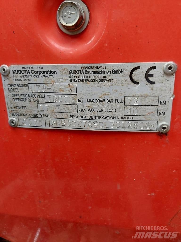 Kubota U 36-4 Mini kotrók < 7t