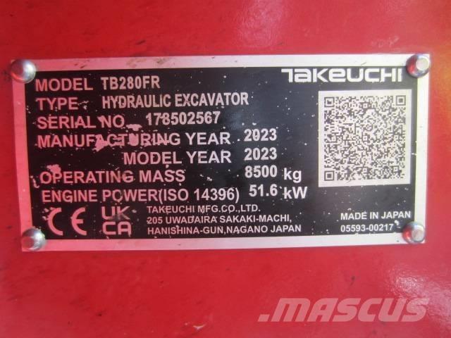 Takeuchi TB 280 FR Közepes (midi) kotrók 7 t - 12 t