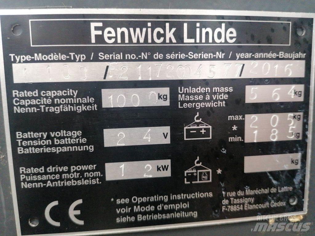 Linde L10B Gyalogkíséretű targonca