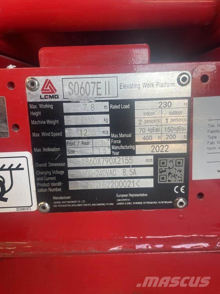 LGMG S0607E II Ollós emelők