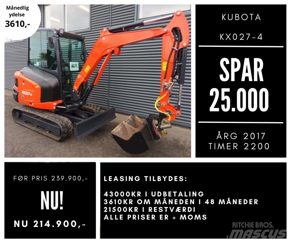 Kubota kx027-4 Mini kotrók < 7t
