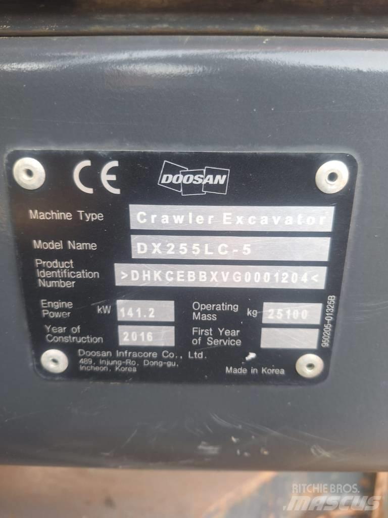 Doosan DX 255 LC-5 Lánctalpas kotrók