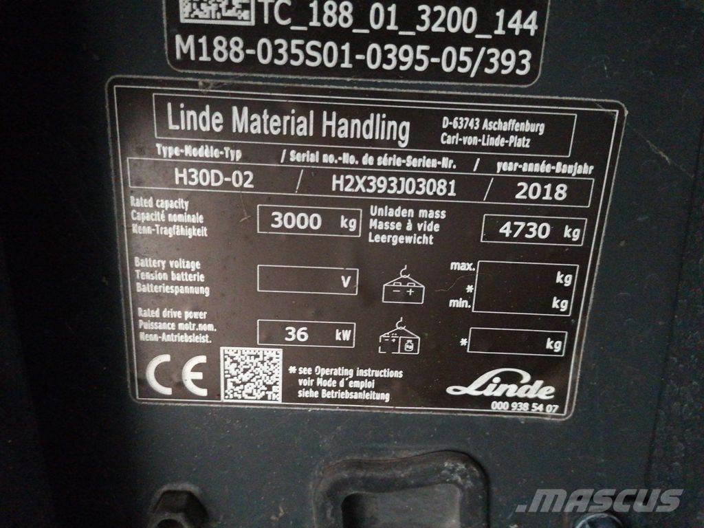 Linde H30D-02 Dízel targoncák