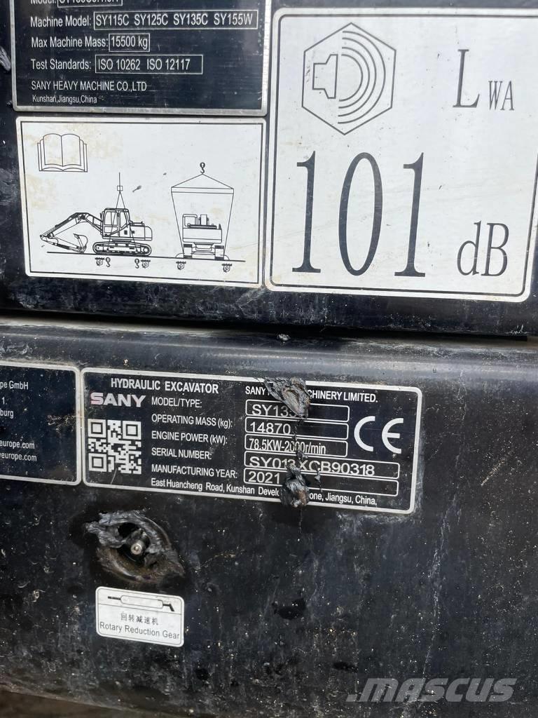 Sany SY 135 C Lánctalpas kotrók