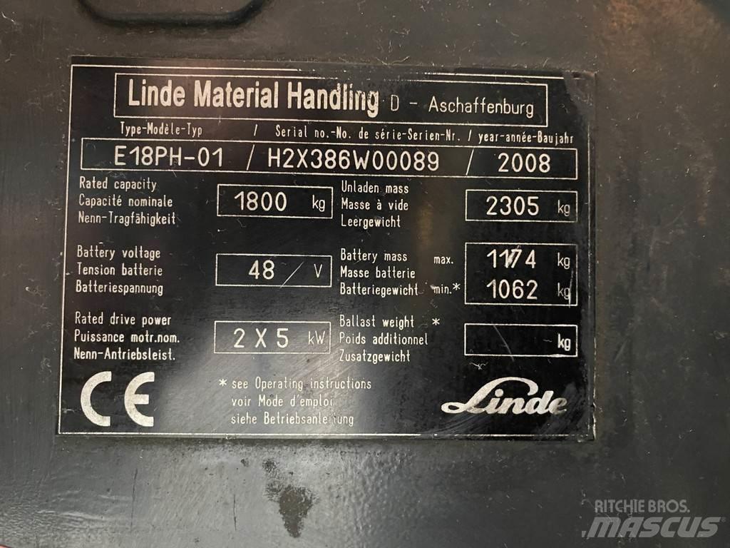 Linde E18PH-01 Elektromos targoncák