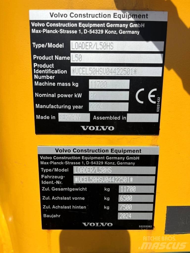 Volvo L50H Gumikerekes homlokrakodók