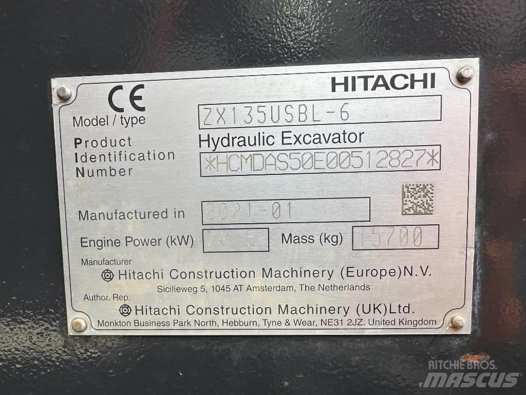Hitachi ZX 135 US-6 Lánctalpas kotrók