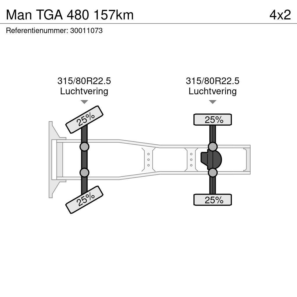 MAN TGA 480 157km Nyergesvontatók