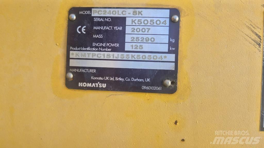 Komatsu PC240LC-8K Lánctalpas kotrók