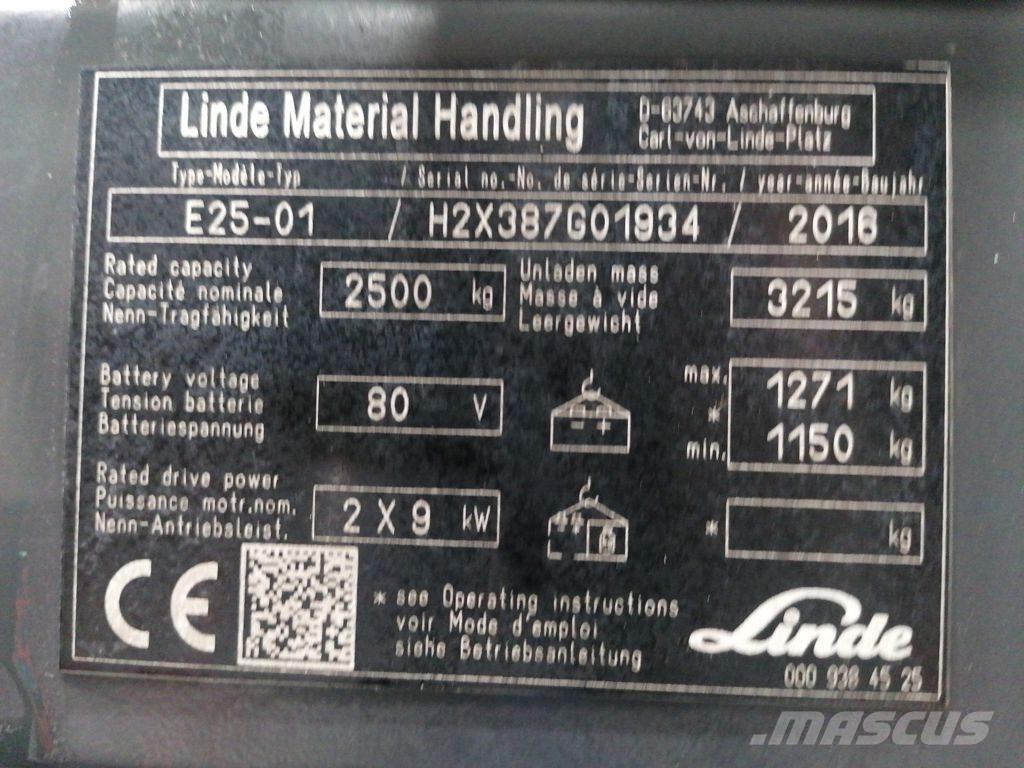 Linde E25-01 Elektromos targoncák