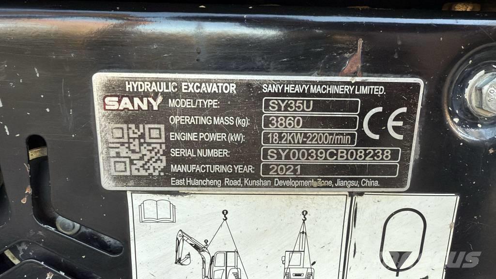 Sany SY 35 U Mini kotrók < 7t