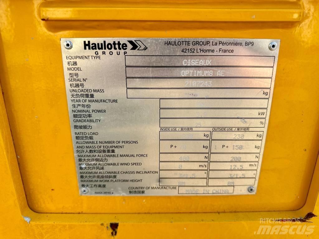 Haulotte OPTIMUM 8 Ollós emelők