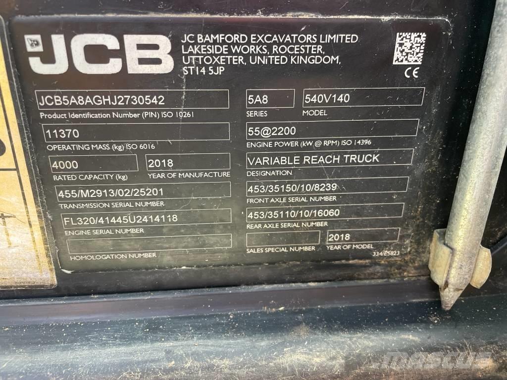 JCB 540-140 Teleszkópos rakodók