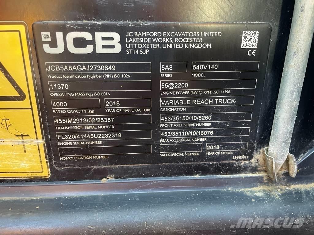 JCB 540-140 Teleszkópos rakodók